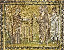 Mark 12-42 widow, mite mosaic