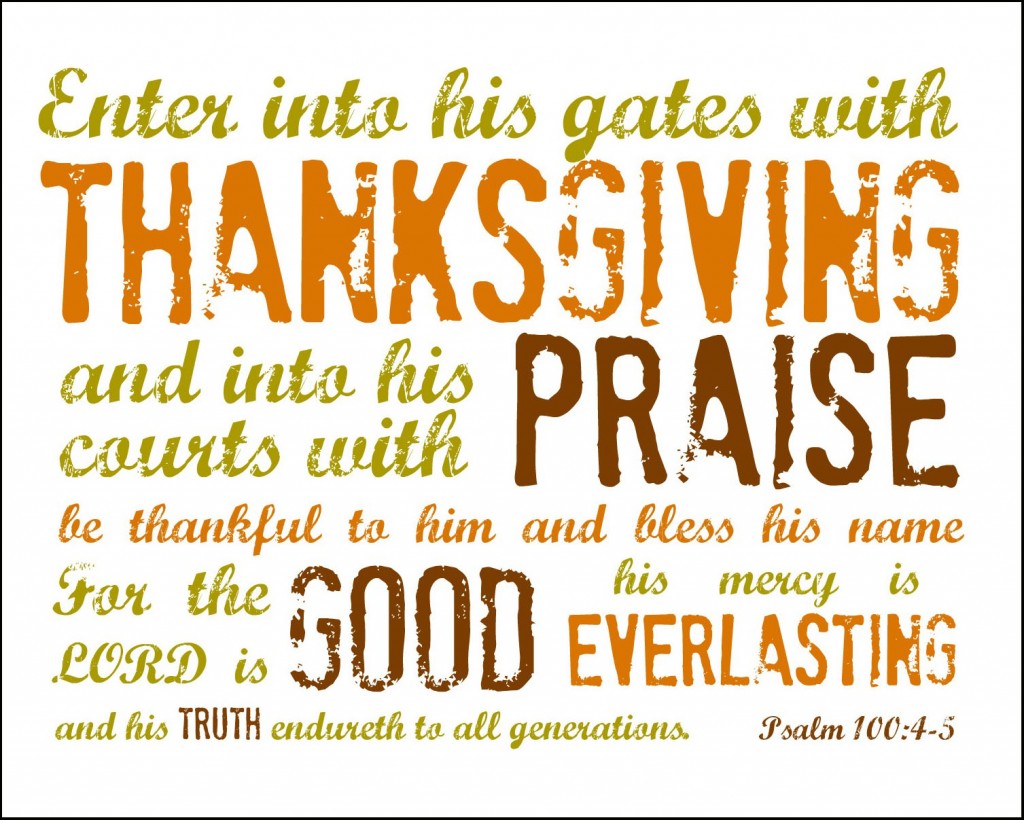 Psa 100 thanksgiving, praise